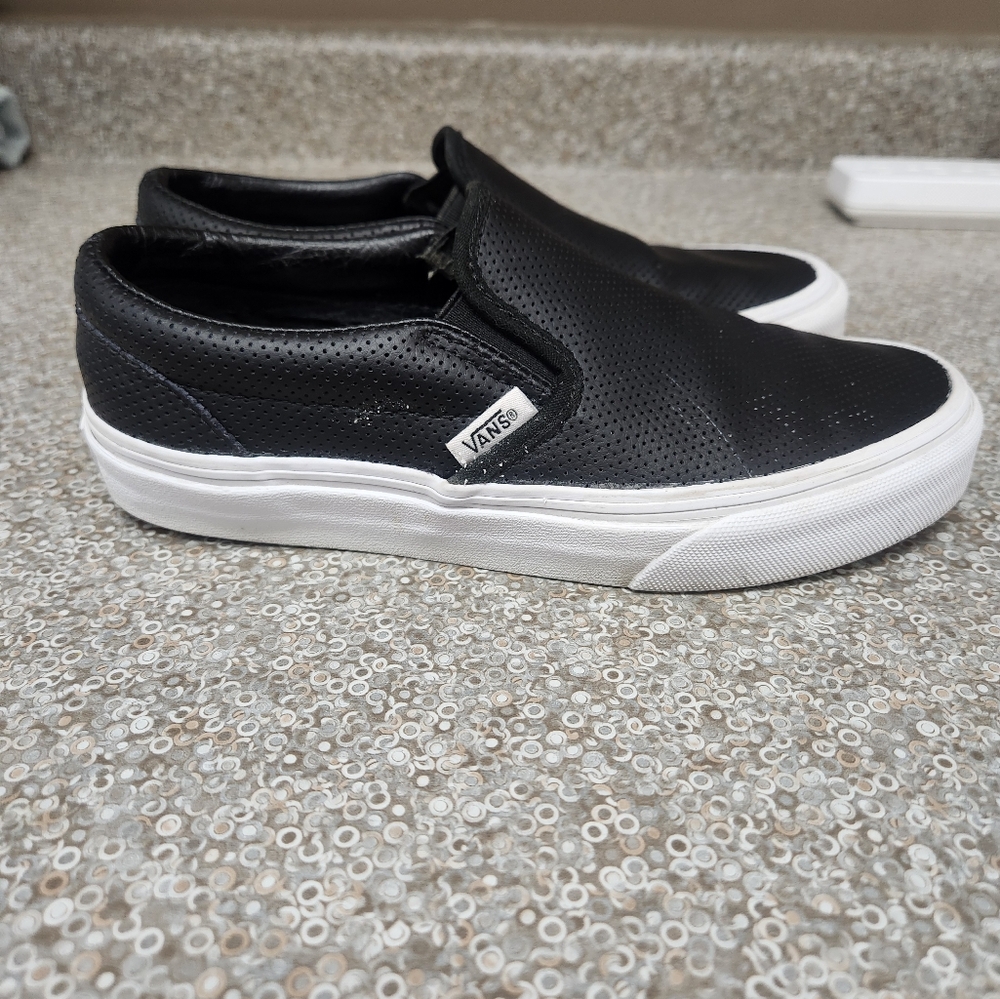 Vans Slip-On Perf Leather Shoes - Picture 4 of 6